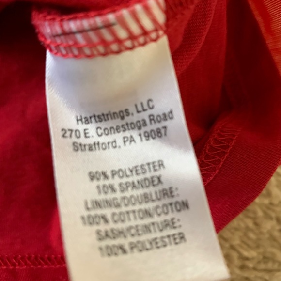 KC Parker for Hartstrings Red Dress.  Girls Size 10 - Picture 8 of 9